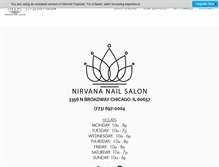 Tablet Screenshot of nirvananailsalon.com